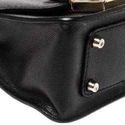 Furla Black Leather Mini Metropolis Chain Crossbody Bag