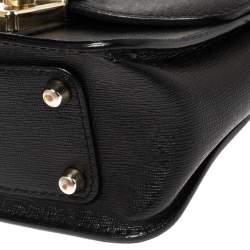 Furla Black Leather Mini Metropolis Chain Crossbody Bag