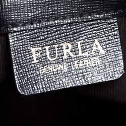 Pre Owned Furla Black Leather Sally Tote