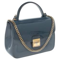 Pre Owned Furla Grey Rubber Candy Bon Bon Crossbody Bag