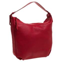 Pre Owned Furla Red Leather Hobo
