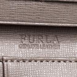 Pre Owned Furla Grey Leather Zipped Continental Wallet