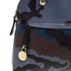 Pre Owned Furla Multicolor Camo Leather Piper Dome Satchel