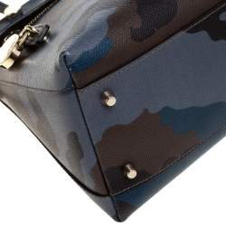 Pre Owned Furla Multicolor Camo Leather Piper Dome Satchel