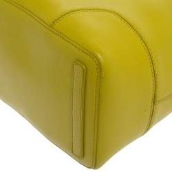 Pre Owned Furla Yellow Leather Stacy Drawstring Bucket Bag