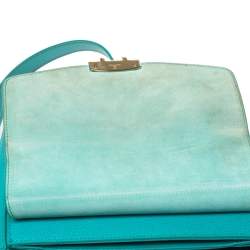 Pre Owned Furla Turquoise Leather Metropolis Shoulder Bag