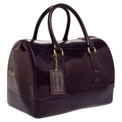 مملوكة مسبقًا Furla Purple Rubber Medium Candy Satchel