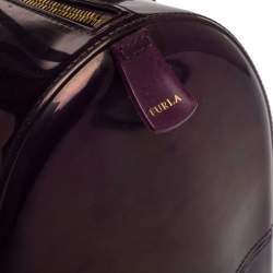 مملوكة مسبقًا Furla Purple Rubber Medium Candy Satchel