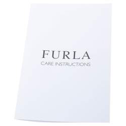 Pre Owned حقيبة يد فورلا غريتا كبيرة جلد نقش نعام بنية