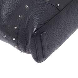Pre Owned Furla Black Leather Drawstring Bucket Bag