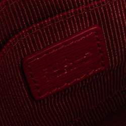 Pre Owned Furla Red Leather Mini Metropolis Chain Crossbody Bag
