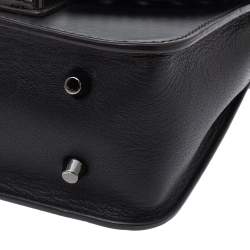 مملوكة مسبقًا حقيبة كروس فورلا "ميني متروبوليس" جلد قصات ليزر أسود و مرصعة عقيق يماني