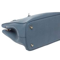 Pre Owned Furla Dark Grey Leather Small Linda Tote