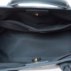 Pre Owned Furla Dark Grey Leather Small Linda Tote