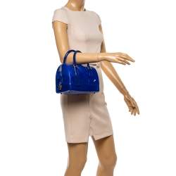 مملوكة مسبقًا Furla Blue Glossy Rubber Mini Candy Satchel