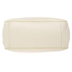 Pre Owned Furla Beige/Cetrine Leather Shopper Tote