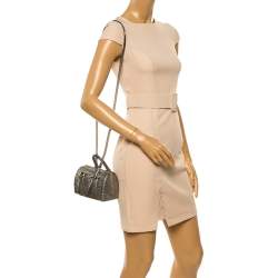 Pre Owned Furla Silver Glitter Rubber Mini Candy Satchel