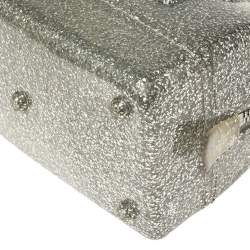 Pre Owned Furla Silver Glitter Rubber Mini Candy Satchel