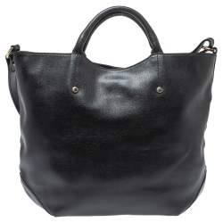 Pre Owned Furla Black Leather Alissa Tote