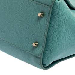 Pre Owned Furla Blue Leather Medium Metropolis Satchel