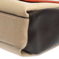 Pre Owned Furla Tri Color Leather Meridienne Shoulder Bag