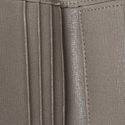 Pre Owned Furla Grey Leather Zip Around  Wallet