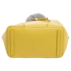 Pre Owned Furla Yellow Leather Stacy Bucket Bag