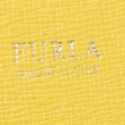 Pre Owned Furla Yellow Leather Stacy Bucket Bag