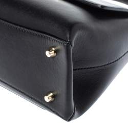 Pre Owned Furla Black Leather Mini 1927 Top Handle Bag