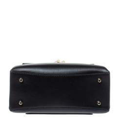 Pre Owned Furla Black Leather Mini 1927 Top Handle Bag