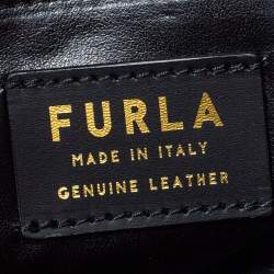 Pre Owned Furla Black Leather Mini 1927 Top Handle Bag