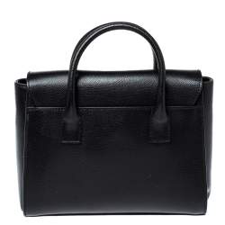Pre Owned Furla Black Leather Small Metropolis Tote
