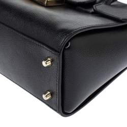 Pre Owned Furla Black Leather Small Metropolis Tote