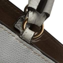 Pre Owned Furla Grey Leather Flap Top Handle Bag