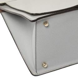 Pre Owned Furla Grey Leather Flap Top Handle Bag