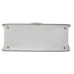 Pre Owned Furla Grey Leather Flap Top Handle Bag