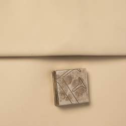 Pre Owned Furla Beige Patent Leather Shoulder Bag