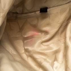 Pre Owned حقيبة كتف فورلا بقلاب مشبك جلد ونايلون بيج/ أسود