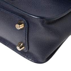 Furla Blue Leather Mini Metropolis Crossbody Bag