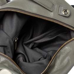 Pre Owned Furla Grey Soft Leather Patchwork Backpack