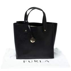 Pre Owned Furla Black Leather Medium Musa Tote
