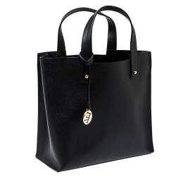 Pre Owned Furla Black Leather Medium Musa Tote