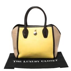 Pre Owned Furla Tri Color Leather Satchel