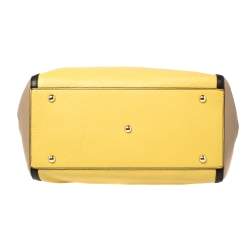 Pre Owned Furla Tri Color Leather Satchel