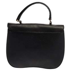 Pre Owned Furla Black Leather Ducale Top Handle Bag