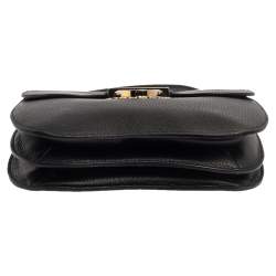 Pre Owned Furla Black Leather Ducale Top Handle Bag