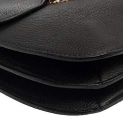 Pre Owned Furla Black Leather Ducale Top Handle Bag