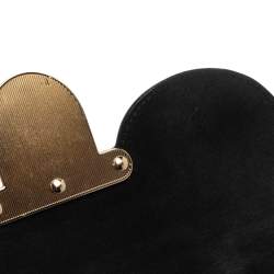 Pre Owned Furla Black Leather Ducale Top Handle Bag