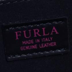 Pre Owned Furla Black Leather Ducale Top Handle Bag
