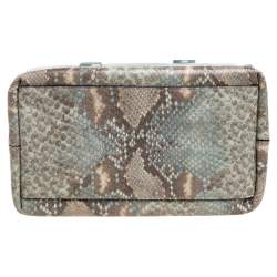 Pre Owned Furla Multicolor Rubber and Snakeskin Embossed Leather Medium Candy Satchel